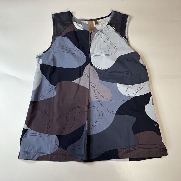 INDYEVA Top Women’s Small Steek II Sleeveless Tank Raindrop Rock Print Outdoor - Picture 1 of 9